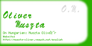 oliver muszta business card